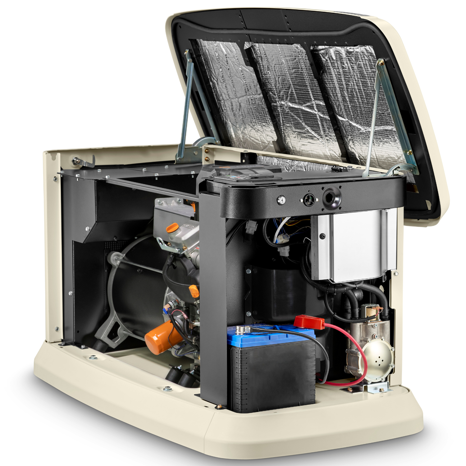 Generac Guardian Series 22,000 Watt (22kw) Dual Fuel 50-State Air-Cooled Home Standby Generator with 200-Amp Whole Home Transfer Switch - Model 7043