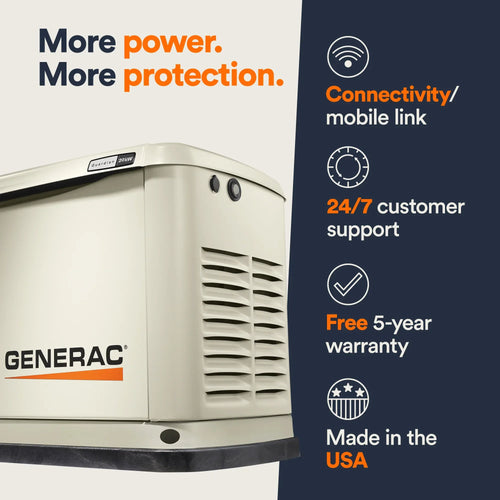 Generac 20kW 3-Phase WiFi Standby Generator | Automatic Home Backup Power - Model 7077