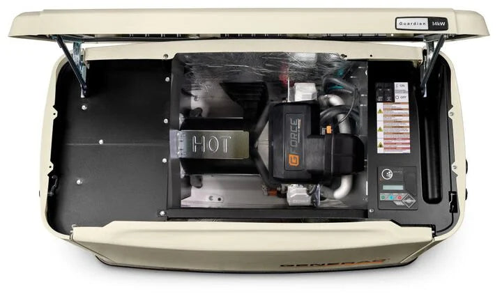 Generac Guardian Series 14,000 Watt (14kw) Dual Fuel 50-State Air-Cooled Home Standby Generator with 200-Amp Whole Home Transfer Switch - Model 7225