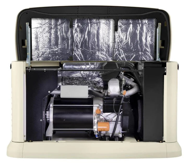 Generac Guardian Series 14,000 Watt (14kw) Dual Fuel 50-State Air-Cooled Home Standby Generator with 200-Amp Whole Home Transfer Switch - Model 7225